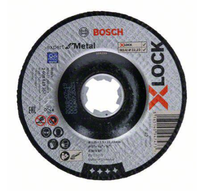 BOSCH CUTTING DISC X-LOCK DEPRESSED EXPERT FOR METAL 125 X 2.5 X 22.23
